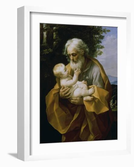 St. Joseph with the Jesus Child-Guido Reni-Framed Giclee Print