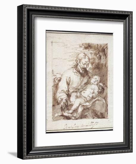 St. Joseph with the Sleeping Christ Child-Bartolome Esteban Murillo-Framed Giclee Print