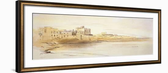 St Julian's Bay, Malta, 1866 (Pen and Brown Ink with Graphite and Watercolours on Off-White Paper)-Edward Lear-Framed Giclee Print