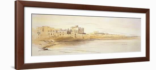 St Julian's Bay, Malta, 1866 (Pen and Brown Ink with Graphite and Watercolours on Off-White Paper)-Edward Lear-Framed Giclee Print