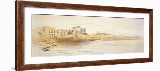 St Julian's Bay, Malta, 1866 (Pen and Brown Ink with Graphite and Watercolours on Off-White Paper)-Edward Lear-Framed Giclee Print