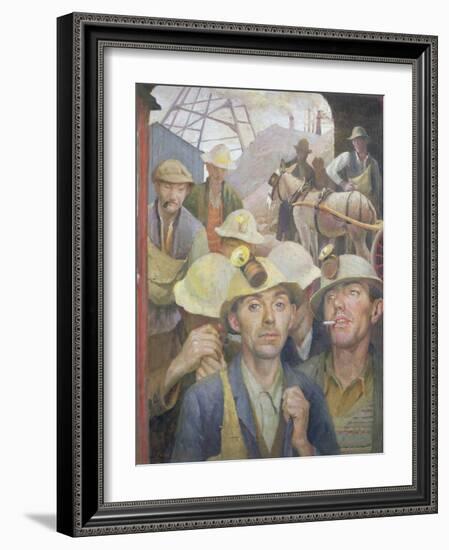 St. Just Tin Miner, 1935-Harold Harvey-Framed Giclee Print