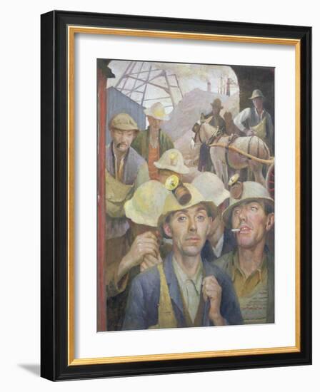 St. Just Tin Miner, 1935-Harold Harvey-Framed Giclee Print