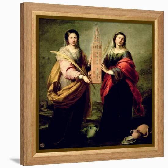 St. Justina and St. Rufina, 1675-Bartolome Esteban Murillo-Framed Premier Image Canvas