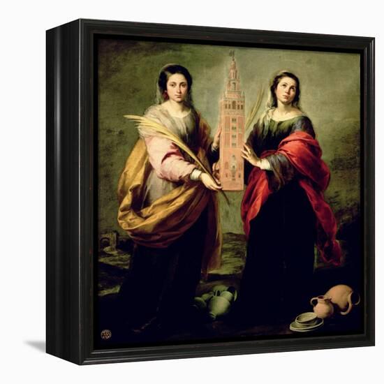 St. Justina and St. Rufina, 1675-Bartolome Esteban Murillo-Framed Premier Image Canvas