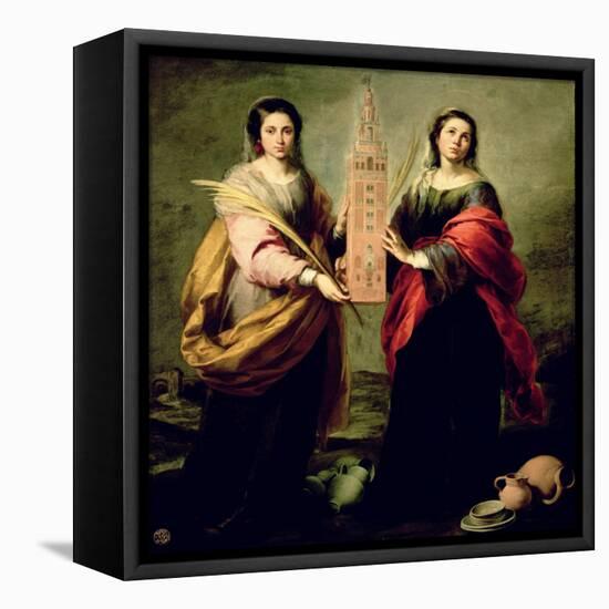 St. Justina and St. Rufina, 1675-Bartolome Esteban Murillo-Framed Premier Image Canvas