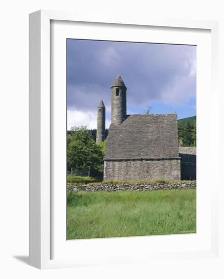 St. Kevin's Church, Glendalough, County Wicklow, Ireland-Fraser Hall-Framed Photographic Print