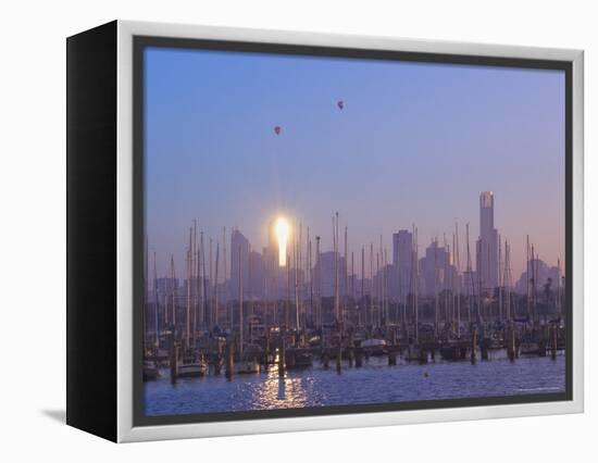 St. Kilda Harbour and Melbourne Skyline, Melbourne, Victoria, Australia, Pacific-Jochen Schlenker-Framed Premier Image Canvas