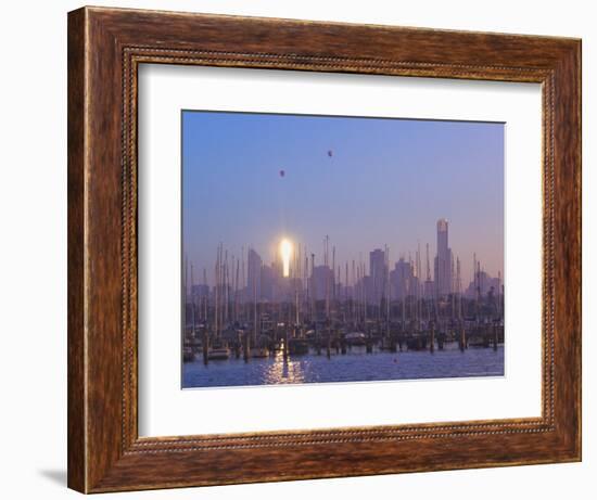 St. Kilda Harbour and Melbourne Skyline, Melbourne, Victoria, Australia, Pacific-Jochen Schlenker-Framed Photographic Print