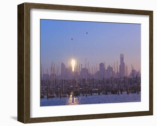 St. Kilda Harbour and Melbourne Skyline, Melbourne, Victoria, Australia, Pacific-Jochen Schlenker-Framed Photographic Print