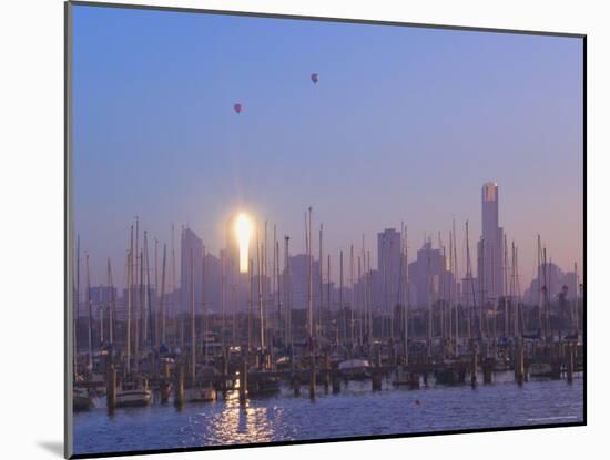 St. Kilda Harbour and Melbourne Skyline, Melbourne, Victoria, Australia, Pacific-Jochen Schlenker-Mounted Photographic Print