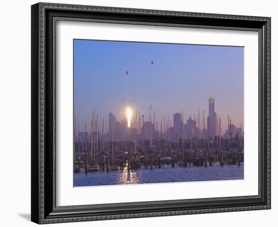 St. Kilda Harbour and Melbourne Skyline, Melbourne, Victoria, Australia, Pacific-Jochen Schlenker-Framed Photographic Print