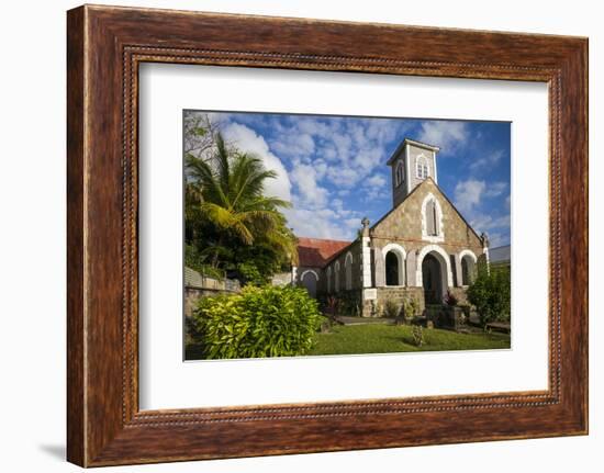 St. Kitts and Nevis, Nevis. Charlestown, St. Paul's Anglican Church exterior-Walter Bibikow-Framed Photographic Print