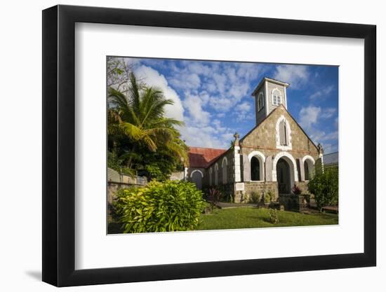 St. Kitts and Nevis, Nevis. Charlestown, St. Paul's Anglican Church exterior-Walter Bibikow-Framed Photographic Print