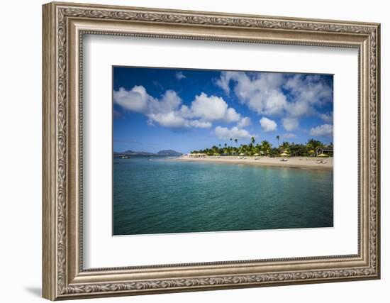 St. Kitts and Nevis, Nevis. Pinney's Beach-Walter Bibikow-Framed Photographic Print