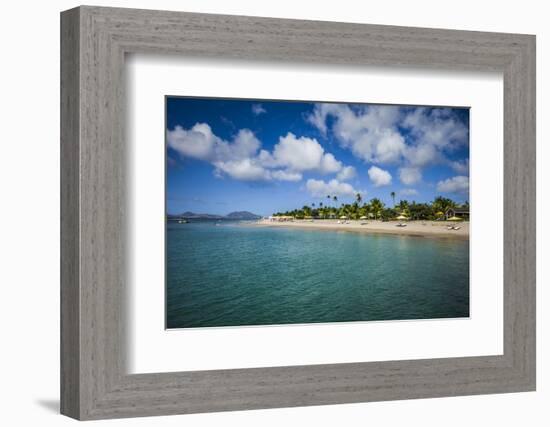 St. Kitts and Nevis, Nevis. Pinney's Beach-Walter Bibikow-Framed Photographic Print