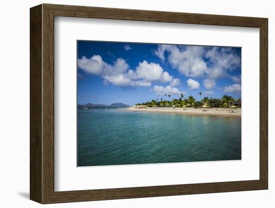 St. Kitts and Nevis, Nevis. Pinney's Beach-Walter Bibikow-Framed Photographic Print