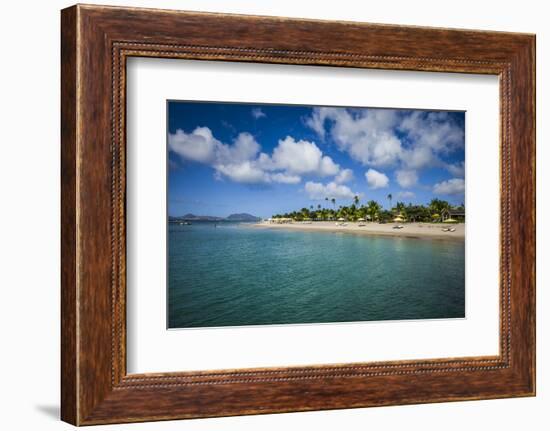 St. Kitts and Nevis, Nevis. Pinney's Beach-Walter Bibikow-Framed Photographic Print