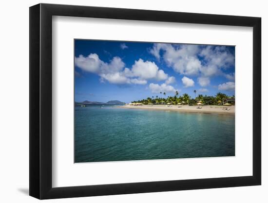 St. Kitts and Nevis, Nevis. Pinney's Beach-Walter Bibikow-Framed Photographic Print