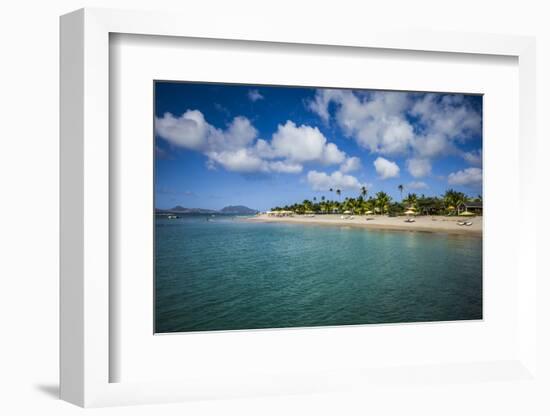 St. Kitts and Nevis, Nevis. Pinney's Beach-Walter Bibikow-Framed Photographic Print