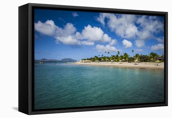 St. Kitts and Nevis, Nevis. Pinney's Beach-Walter Bibikow-Framed Premier Image Canvas