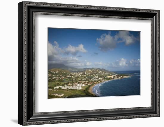 St. Kitts and Nevis, St. Kitts. Frigate Bay of the South Peninsula from Sir Timothy's Hill, morning-Walter Bibikow-Framed Photographic Print