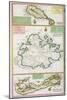 St. Kitts, Antigua and Bermuda, detail from a map of English Colonies in Caribbean-null-Mounted Giclee Print