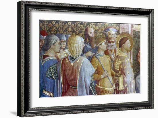 St Laurence before Decius's Tribunal (Detail), Mid 15th Century-Fra Angelico-Framed Giclee Print