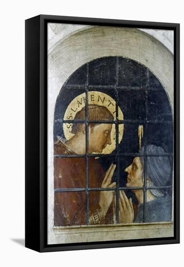 St Laurence Converting His Gaoler, Early 15th Century-Fra Angelico-Framed Premier Image Canvas