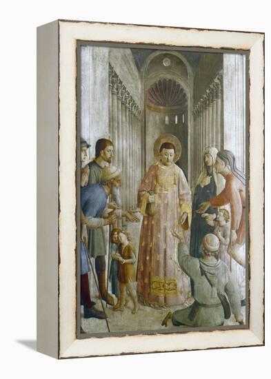 St Laurence Giving Alms to the Poor, Mid 15th Century-Fra Angelico-Framed Premier Image Canvas