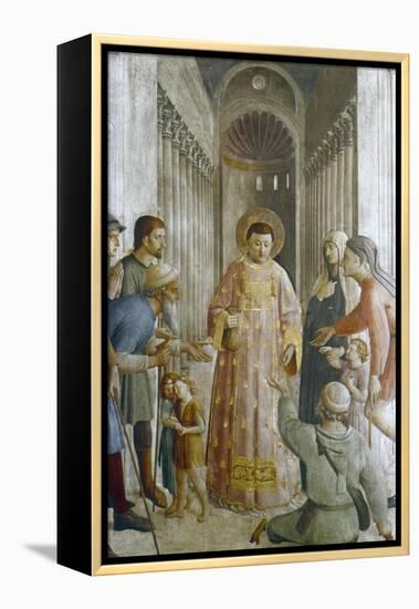 St Laurence Giving Alms to the Poor, Mid 15th Century-Fra Angelico-Framed Premier Image Canvas