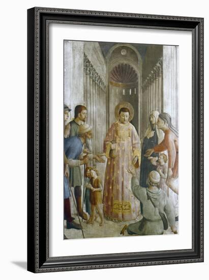 St Laurence Giving Alms to the Poor, Mid 15th Century-Fra Angelico-Framed Giclee Print