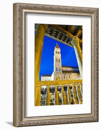 St. Lawrence Cathedral at Night, Trogir, Dalmatian Coast, Croatia, Europe-Matthew Williams-Ellis-Framed Photographic Print
