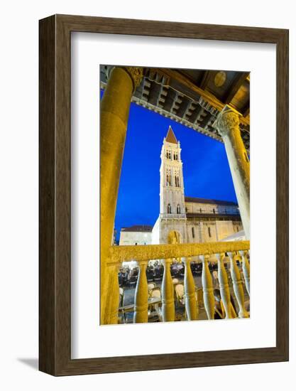 St. Lawrence Cathedral at Night, Trogir, Dalmatian Coast, Croatia, Europe-Matthew Williams-Ellis-Framed Photographic Print