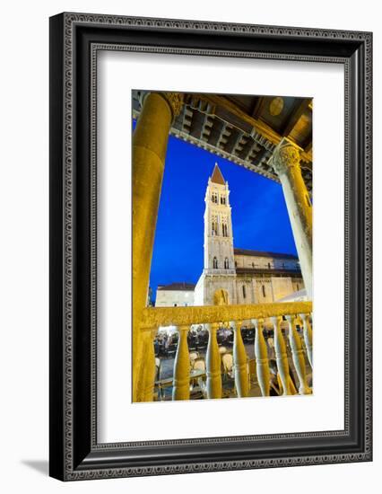 St. Lawrence Cathedral at Night, Trogir, Dalmatian Coast, Croatia, Europe-Matthew Williams-Ellis-Framed Photographic Print