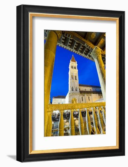 St. Lawrence Cathedral at Night, Trogir, Dalmatian Coast, Croatia, Europe-Matthew Williams-Ellis-Framed Photographic Print