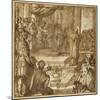 St Lawrence Discourses in the Presence of the Prefect Decius, 1581-Antonio Tempesta-Mounted Giclee Print