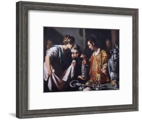 St. Lawrence Distributing the Riches of the Church, C.1625-Bernardo Strozzi-Framed Giclee Print