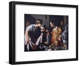 St. Lawrence Distributing the Riches of the Church, C.1625-Bernardo Strozzi-Framed Giclee Print