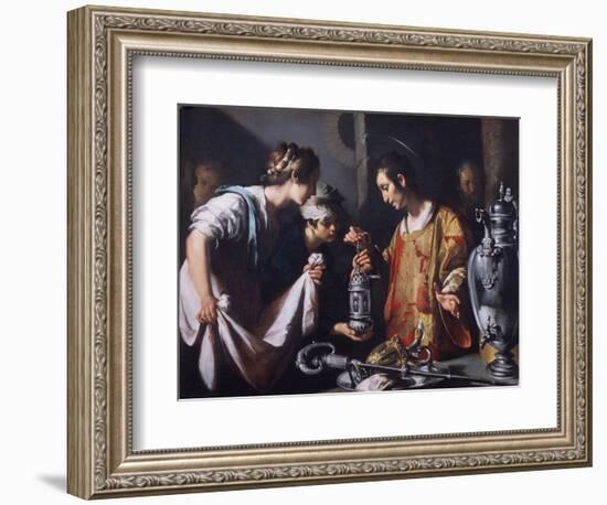 St. Lawrence Distributing the Riches of the Church, C.1625-Bernardo Strozzi-Framed Giclee Print