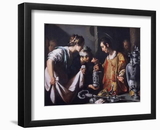 St. Lawrence Distributing the Riches of the Church, C.1625-Bernardo Strozzi-Framed Giclee Print