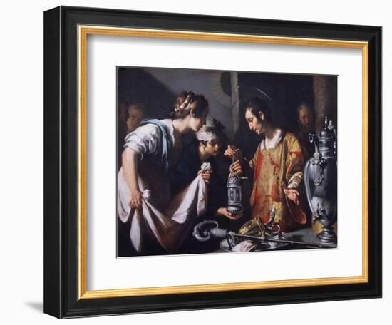 St. Lawrence Distributing the Riches of the Church, C.1625-Bernardo Strozzi-Framed Giclee Print