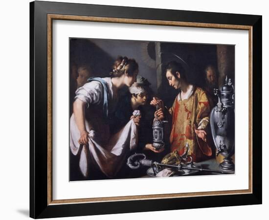 St. Lawrence Distributing the Riches of the Church, C.1625-Bernardo Strozzi-Framed Giclee Print