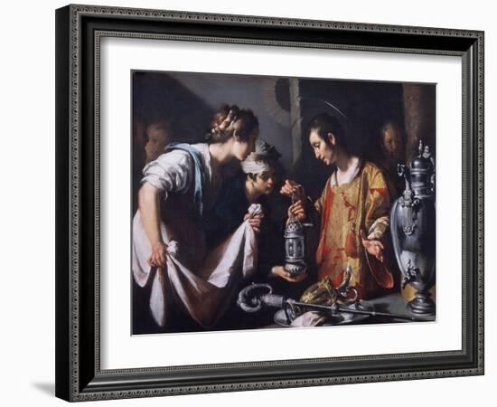 St. Lawrence Distributing the Riches of the Church, C.1625-Bernardo Strozzi-Framed Giclee Print