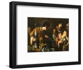 St. Lawrence Distributing the Treasures of the Church, c.1625-Bernardo Strozzi-Framed Giclee Print