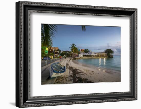 St. Lawrence Gap at dusk, Christ Church, Barbados, West Indies, Caribbean, Central America-Frank Fell-Framed Photographic Print