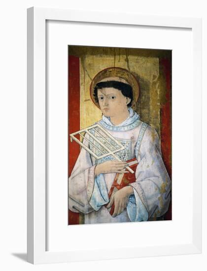 St Lawrence, Oil on Panel-Pietro Alamanno-Framed Giclee Print