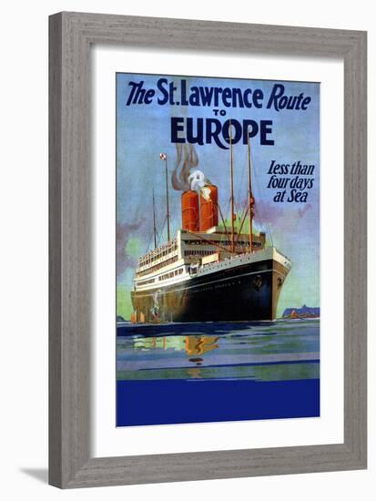 St Lawrence Route To Europe-null-Framed Art Print