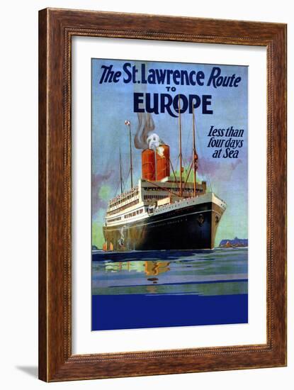 St Lawrence Route To Europe-null-Framed Art Print