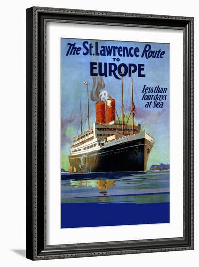 St Lawrence Route To Europe-null-Framed Art Print